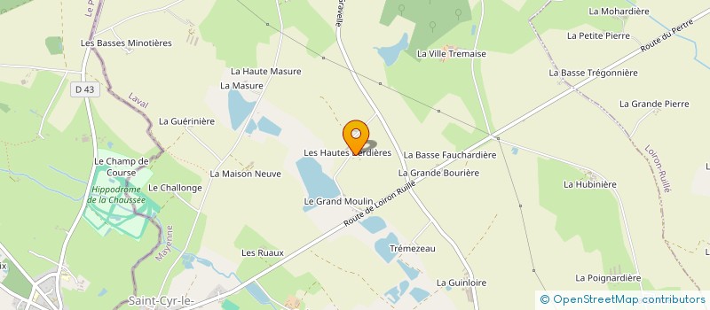 localisation de l'entreprise MONSIEUR ROGER MAUDET à SAINT-CYR-LE-GRAVELAIS