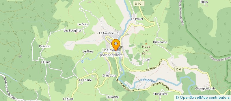 localisation de l'entreprise MONSIEUR ROGER MAZET à CHALMAZEL-JEANSAGNIERE