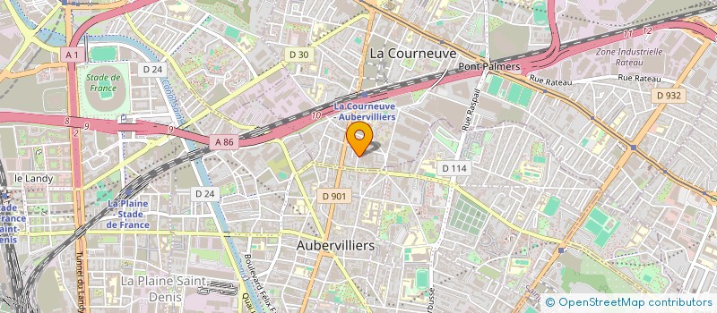 localisation de l'entreprise MONSIEUR ROGER MBOMBO WA KAZADI  LA COURNEUVE
