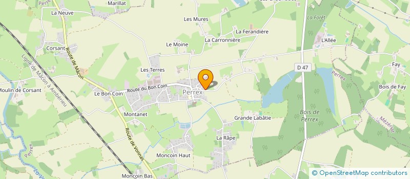 localisation de l'entreprise MONSIEUR ROGER MERLE  PERREX