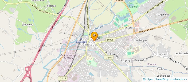 localisation de l'entreprise MONSIEUR ROGER MONTAGNE  CAUSSADE