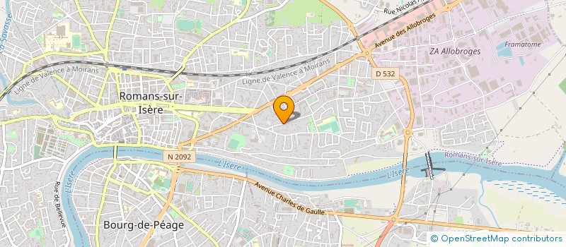 localisation de l'entreprise MONSIEUR ROGER MOUNIER  ROMANS-SUR-ISERE