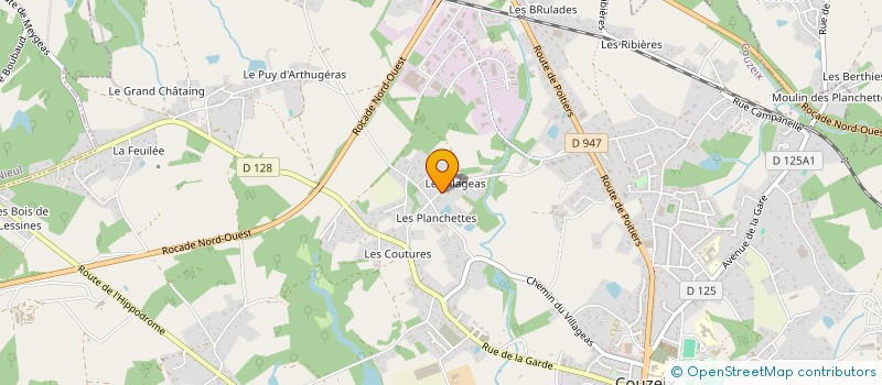 localisation de l'entreprise MONSIEUR ROGER MOURIER à COUZEIX
