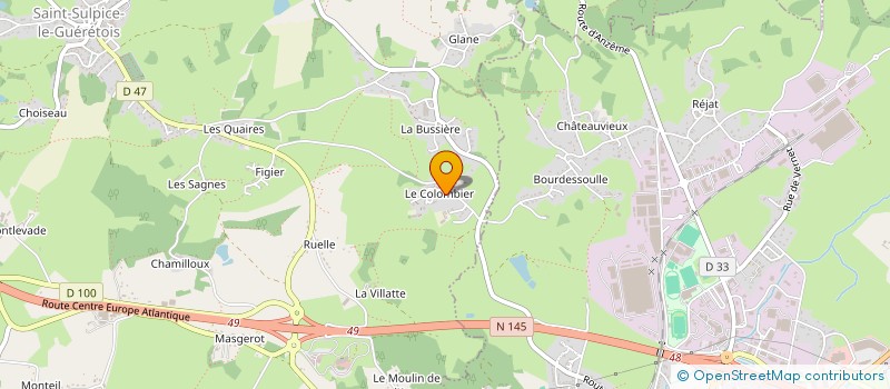 localisation de l'entreprise MONSIEUR ROGER NAILLAT à SAINT-SULPICE-LE-GUERETOIS