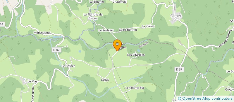 localisation de l'entreprise MONSIEUR ROGER PERET  OLMET