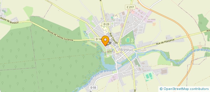 localisation de l'entreprise MONSIEUR ROGER PINTUREAU  BRETEUIL