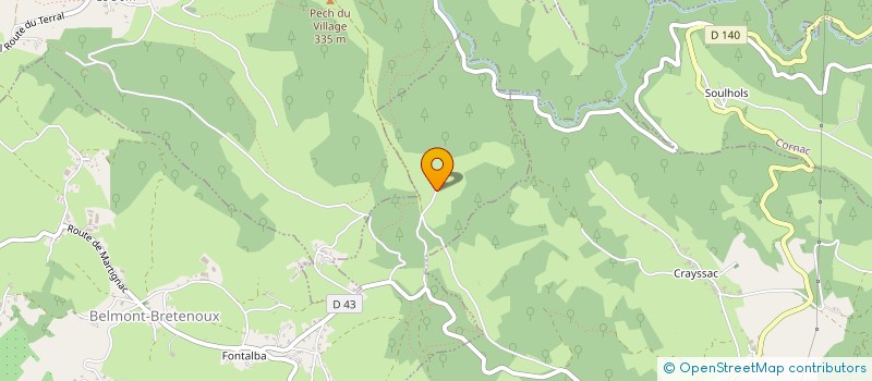 localisation de l'entreprise MONSIEUR ROGER PRADAYROL  BELMONT-BRETENOUX