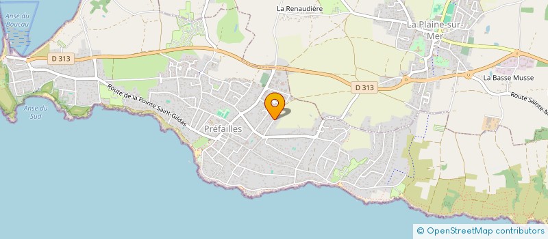 localisation de l'entreprise MONSIEUR ROGER PROVOST à LA PLAINE-SUR-MER