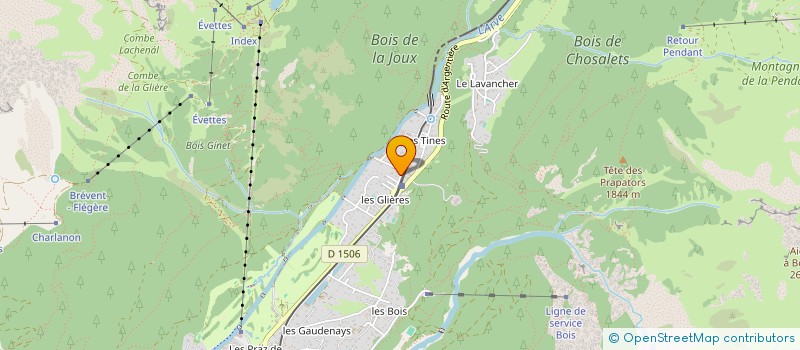 localisation de l'entreprise MONSIEUR ROGER PRUD'HOMME  CHAMONIX-MONT-BLANC