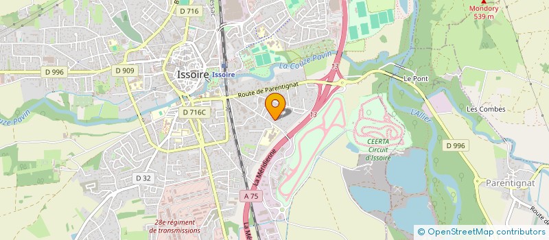 localisation de l'entreprise MONSIEUR ROGER RICOUX  ISSOIRE