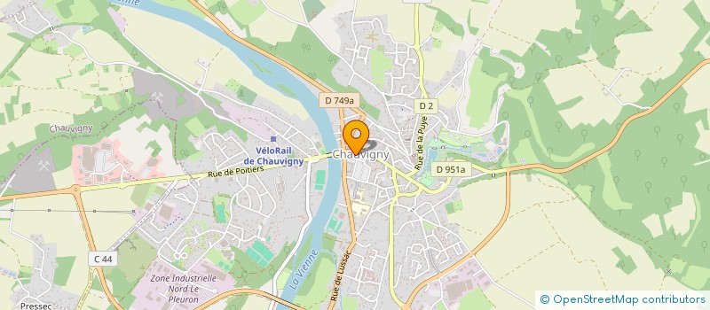 localisation de l'entreprise MONSIEUR ROGER RIDEAU  CHAUVIGNY