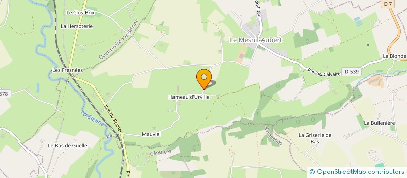 localisation de l'entreprise MONSIEUR ROGER ROBIOLLE  LE MESNIL-AUBERT