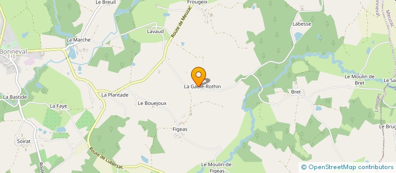localisation de l'entreprise MONSIEUR ROGER ROUGERIE à COUSSAC-BONNEVAL