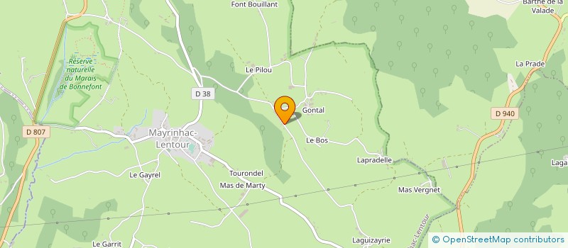 localisation de l'entreprise MONSIEUR ROGER ROUGIE  MAYRINHAC-LENTOUR