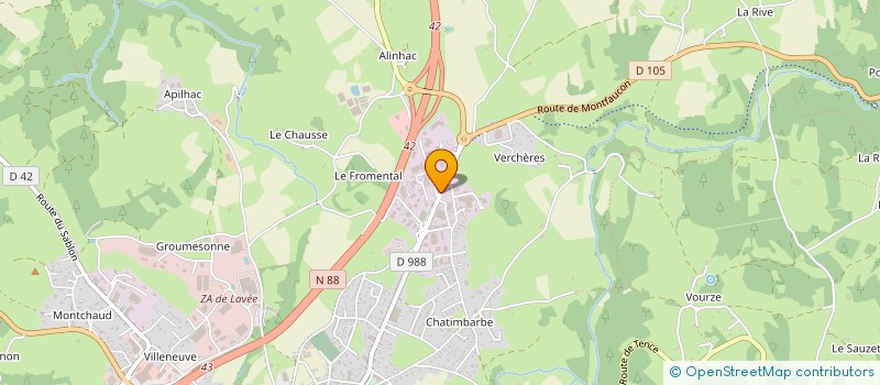 localisation de l'entreprise MONSIEUR ROGER SAGNARD  YSSINGEAUX