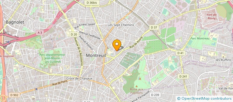 localisation de l'entreprise MONSIEUR ROGER SAVEREAU à MONTREUIL