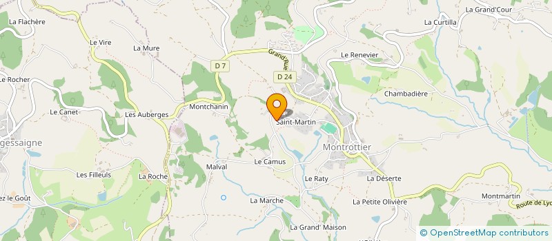 localisation de l'entreprise MONSIEUR ROGER TENAND à MONTROTTIER