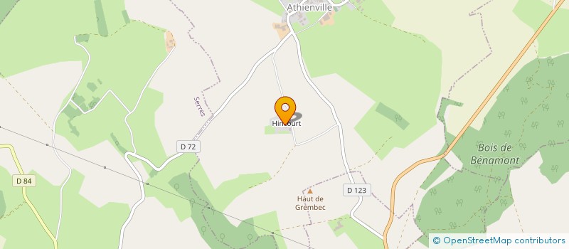 localisation de l'entreprise MONSIEUR ROGER THIRIET  ATHIENVILLE