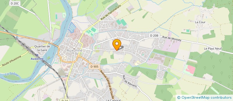 localisation de l'entreprise MONSIEUR ROGER VACHON  AUXONNE