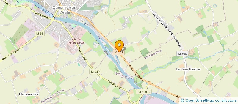 localisation de l'entreprise MONSIEUR ROGER VERKINDT à QUESNOY-SUR-DEULE