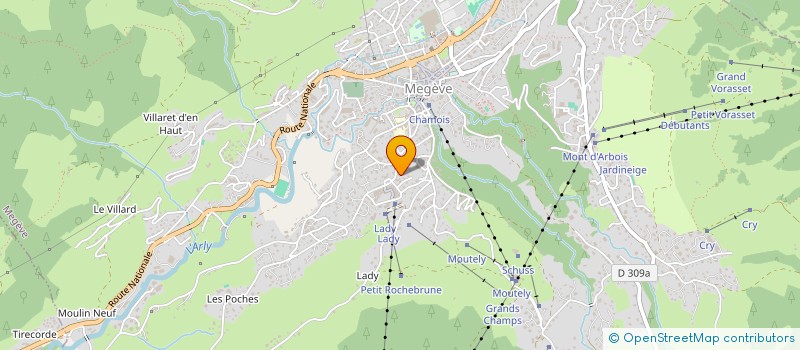 localisation de l'entreprise MONSIEUR ROGER YVETOT  MEGEVE