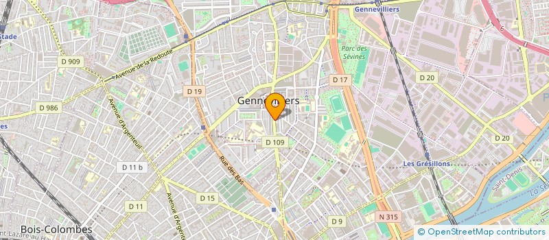 localisation de l'entreprise MONSIEUR ROGERIO GRACA  GENNEVILLIERS