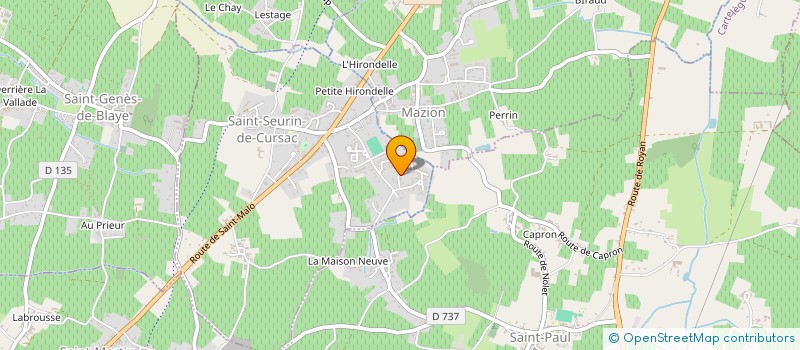 localisation de l'entreprise MONSIEUR ROHAN BEDOURET  SAINT-SEURIN-DE-CURSAC