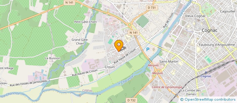 localisation de l'entreprise MONSIEUR ROHULLAH JALALI à COGNAC