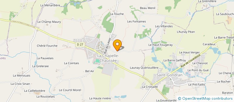 localisation de l'entreprise MONSIEUR ROLAND AUBIN  LA CHAPELLE-CHAUSSEE