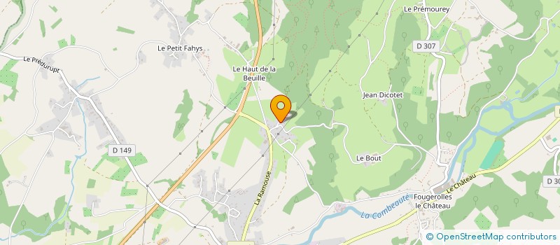 localisation de l'entreprise MONSIEUR ROLAND BARDOT  FOUGEROLLES-SAINT-VALBERT