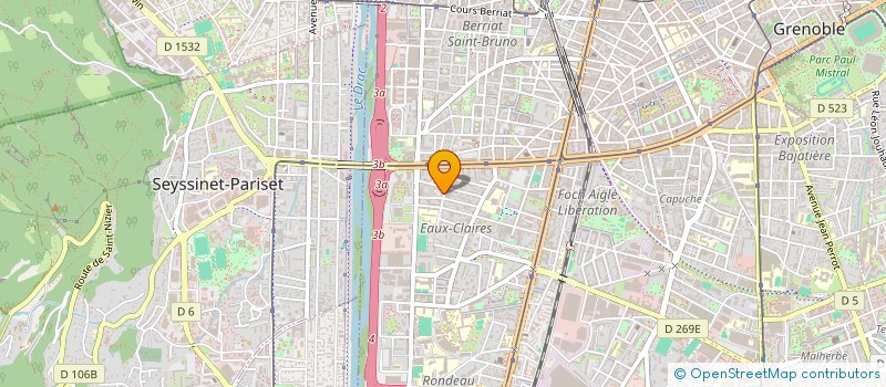 localisation de l'entreprise MONSIEUR ROLAND BEAUJARD  GRENOBLE