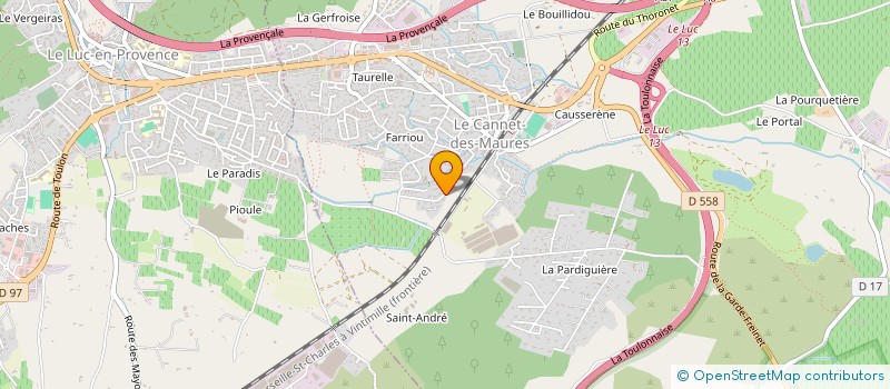 localisation de l'entreprise MONSIEUR ROLAND BERENGUIER  LE CANNET-DES-MAURES