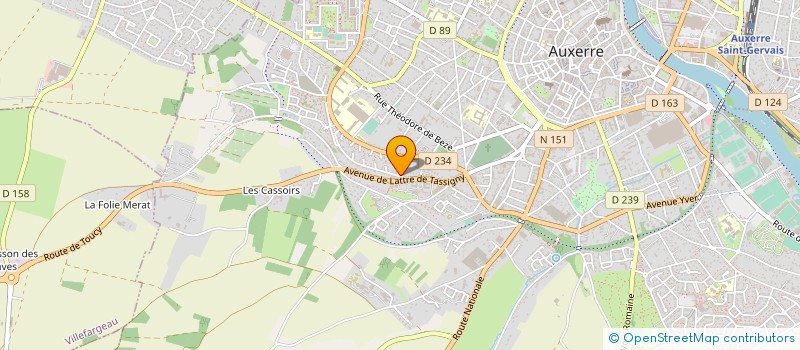 localisation de l'entreprise MONSIEUR ROLAND BERNIER à AUXERRE