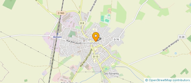 localisation de l'entreprise MONSIEUR ROLAND BERTAUX  BOHAIN-EN-VERMANDOIS