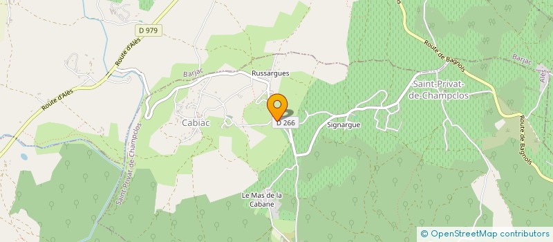 localisation de l'entreprise MONSIEUR ROLAND BERTEAU  SAINT-PRIVAT-DE-CHAMPCLOS