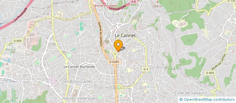 localisation de l'entreprise MONSIEUR ROLAND BINET à LE CANNET