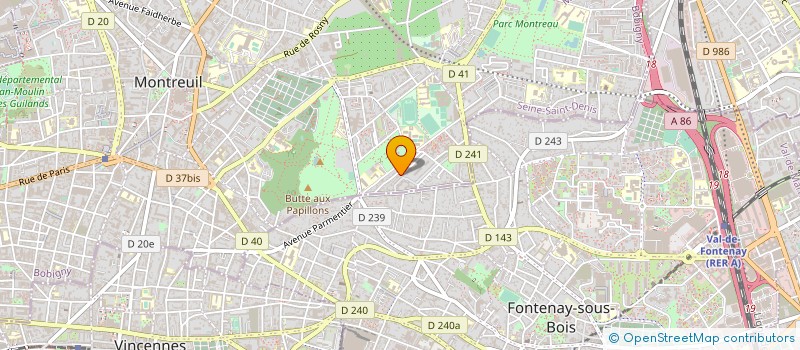 localisation de l'entreprise MONSIEUR ROLAND BIRIBIN à MONTREUIL