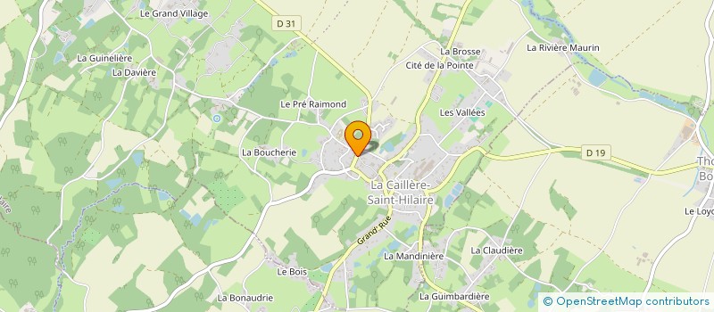 localisation de l'entreprise MONSIEUR ROLAND BOISSERIE à LA CAILLERE-SAINT-HILAIRE