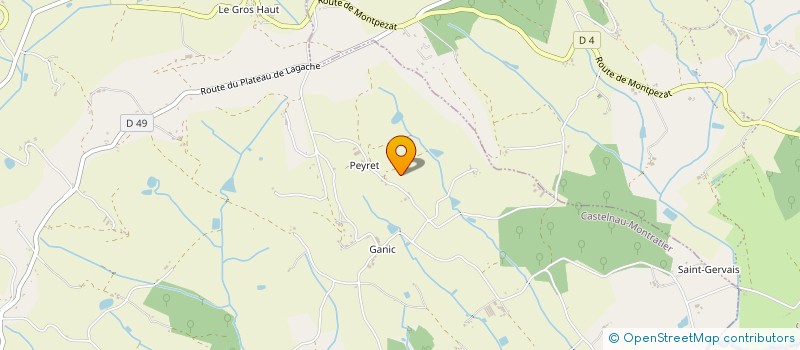 localisation de l'entreprise MONSIEUR ROLAND BONNET  CASTELNAU-MONTRATIER