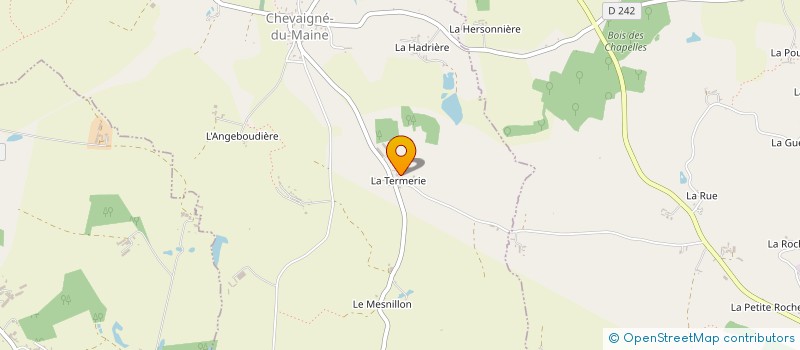 localisation de l'entreprise MONSIEUR ROLAND BOSSE  CHEVAIGNE DU MAINE