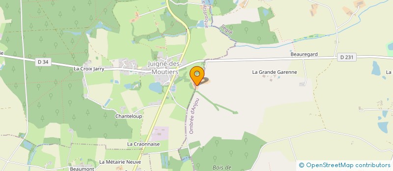 localisation de l'entreprise MONSIEUR ROLAND BOURGEAIS à OMBREE D'ANJOU