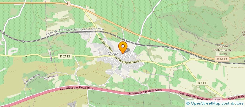 localisation de l'entreprise MONSIEUR ROLAND BOUSQUET  MOUX