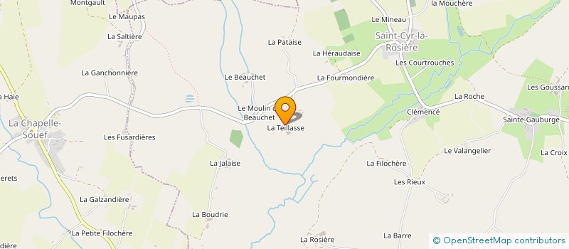 localisation de l'entreprise MONSIEUR ROLAND BOUVIER à SAINT CYR-LA-ROSIERE