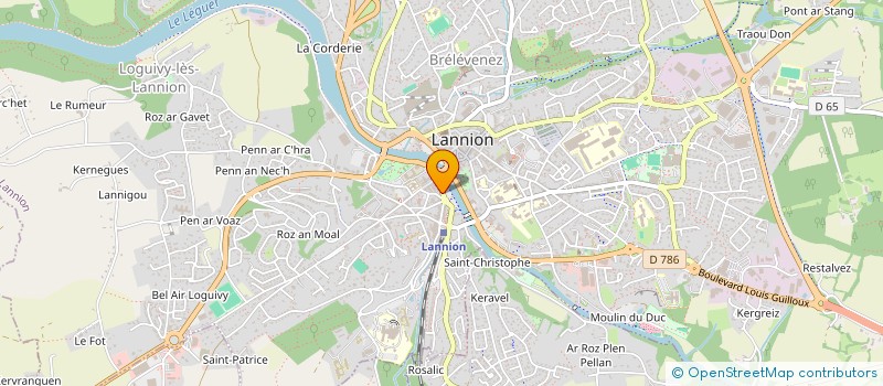 localisation de l'entreprise MONSIEUR ROLAND BRIAND à LANNION
