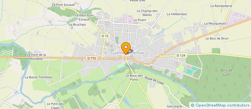 localisation de l'entreprise MONSIEUR ROLAND BRUNEAU à GUEMENE-PENFAO