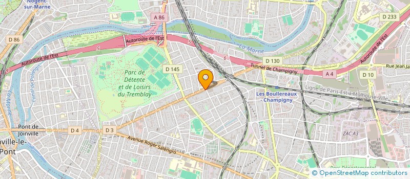 localisation de l'entreprise MONSIEUR ROLAND BURDET à CHAMPIGNY-SUR-MARNE