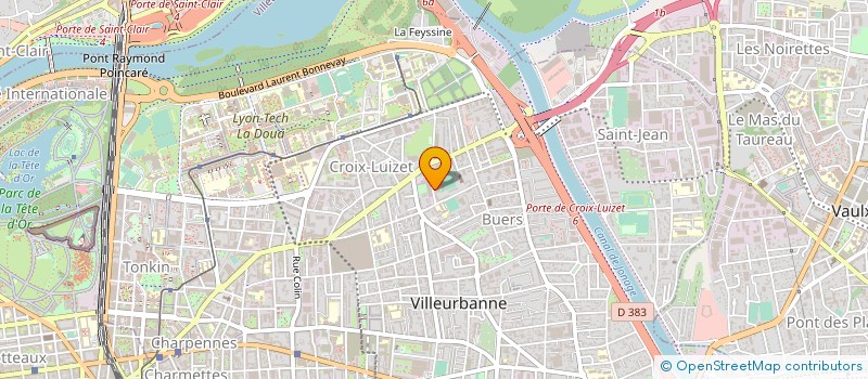 localisation de l'entreprise MONSIEUR ROLAND BUTHAUD  VILLEURBANNE