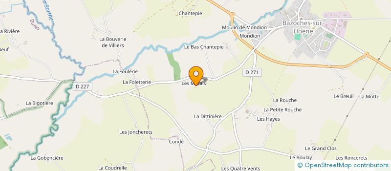 localisation de l'entreprise MONSIEUR ROLAND CAMUS à BAZOCHES-SUR-HOENE