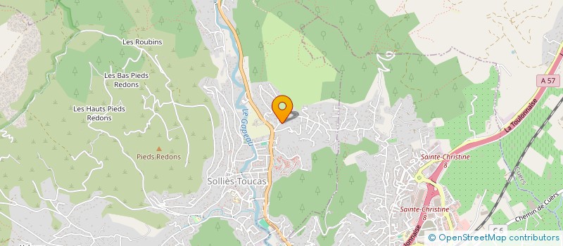 localisation de l'entreprise MONSIEUR ROLAND CANOLLE  SOLLIES-TOUCAS