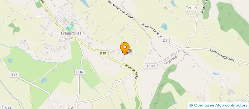 localisation de l'entreprise MONSIEUR ROLAND CARAYON  FREJAIROLLES